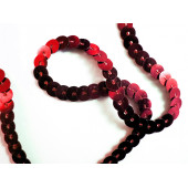 1m rotes Paillettenband 6mm Breite - Bastelbedarf