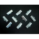 10x hellsilberfarbene Bandklemme 16mm Bandverbinder - Schmuckzubehör