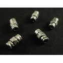 5x Metallperle Tube Röhre 6x3mm silberfarben Spacer - Schmuckzubehör