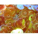 23g transparente orange holo Pailletten 6mm runde flache Pailletten - Bastelbedarf