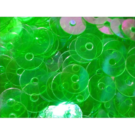 Leisure-Beads - 23g transparente grüne holo Pailletten 6mm runde flache Pailletten - Bastelbedarf
