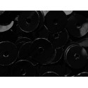 23g schwarze Pailletten 6mm runde flache Pailletten - Bastelbedarf
