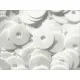 23g weisse Pailletten 6mm runde flache Pailletten - Bastelbedarf - Leisure-Beads DIY