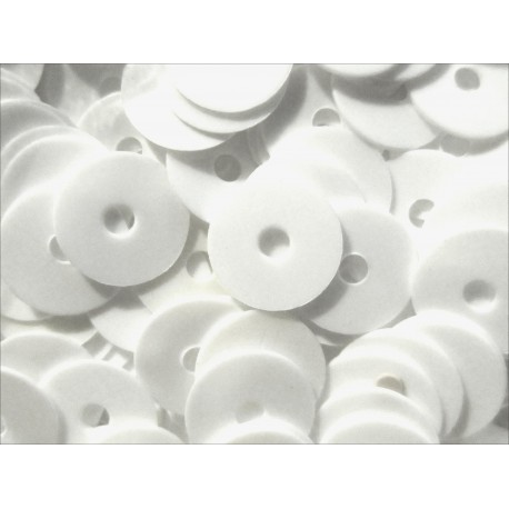 Leisure-Beads - 23g weisse Pailletten 6mm runde flache Pailletten - Bastelbedarf