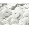 23g weisse Pailletten 6mm runde flache Pailletten - Bastelbedarf