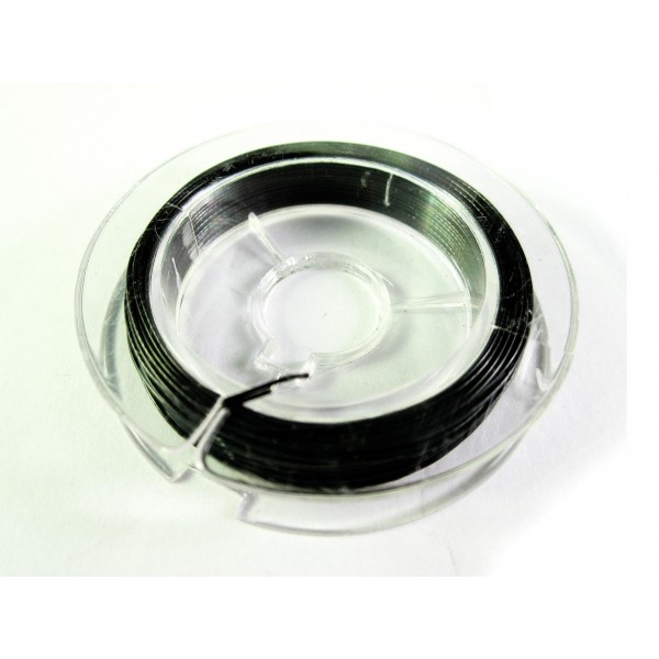 10m schwarzer Schmuckdraht 0,45mm nylonummantelt - Schmuckzubehör - Leisure-Beads DIY