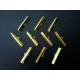 10x Bandklemme 30mm goldfarben - Schmuckzubehör