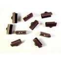 10x kupferfarbene Bandklemme 13mm kupferfarben - Schmuckzubehör