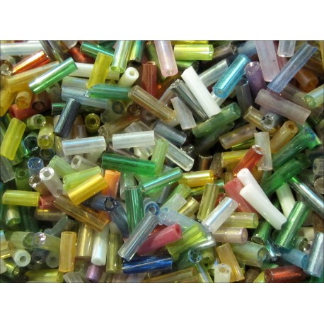 Leisure-Beads - 10g Mix aus bunten Stiftperlen 4-6mm mit AB-Effekt - Schmuckzubehör Stiftperlen