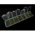 1510x bronzefarben Biegering 4-9mm in Box - Schmuckzubehör Set
