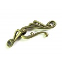 1x bronzefarben Schmuckverschluss 25x13mm bronzefarben Schmuckhaken - Schmuckzubehör
