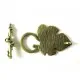 Rückseite bronze Weinblatt Knebelverschluss bronzefarben Toggle - Schmuckzubehör - Leisure-Beads DIY