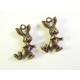 2x bronze Osterhase Anhänger ca. 19x11x5mm bronzefarbener Schmuckanhänger - Schmuckzubehör
