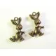 2x bronze Osterhase Anhänger ca. 19x11x5mm bronzefarbener Schmuckanhänger - Schmuckzubehör - Leisure-Beads DIY