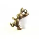 Rückseite bronze Osterhase Anhänger ca. 19x11x5mm bronzefarbener Schmuckanhänger - Schmuckzubehör - Leisure-Beads DIY