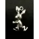 Rückseite silberfarbener Osterhase Anhänger ca. 19x11x5mm silberfarbener Schmuckanhänger - Schmuckzubehör - Leisure-Beads DIY