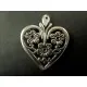 Rückseite großer Herz Anhänger ca. 40x32mm silberfarben Schmuckanhänger - Schmuckzubehör - Leisure-Beads DIY