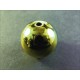 1x große goldfarbene Acryl Perle 20mm glatt - Schmuckzubehör