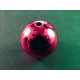 1x große pinkfarbene Acryl Perle 20mm glatt - Schmuckzubehör