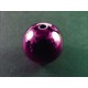 1x große lila Acryl Perle 20mm glatt - Schmuckzubehör