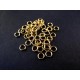 50x Spaltring 5mm vergoldet rund goldfarben - Schmuckzubehör