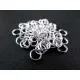 50x Spaltring 6mm rund hellsilberfarben - Schmuckzubehör - Leisure-Beads DIY