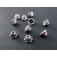 10x kleine Perlenkappen ca. 6x4mm silberfarbene Perlen Kappen - Schmuckzubehör
