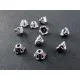 10x kleine Perlenkappen ca. 6x4mm silberfarbene Perlen Kappen - Schmuckzubehör - Leisure-Beads DIY