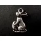 1x silberfarbener Osterhase Anhänger mit Osterei ca. 17x10x2mm silberfarbener Schmuckanhänger - Schmuckzubehör - Leisure-Beads DIY