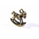 Bronzefarbenes Schaukelpferd 15x14x4mm Schmuckanhänger - Schmuckzubehör