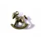 Bronzefarbenes Schaukelpferd 15x14x4mm Schmuckanhänger - Schmuckzubehör - Leisure-Beads DIY