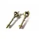 2x Schlüssel ca. 27x9mm bronzefarben Schmuckanhänger - Schmuckzubehör - Leisure-Beads DIY