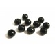 20 schwarze Glasperlen rund 6mm opak undurchsichtig - Schmuckzubehör