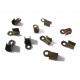 10x Endkappe 6x3mm bronzefarbenes Quetschröhrchen bzw. Bandklemme - Schmuckzubehör