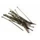30 lange bronze Nietstifte 50mm bronzefarbener Schmuckdraht mit Kopf - bronze Schmuckzubehör - Leisure-Beads DIY