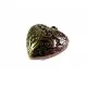 Dickebauchiges bronze Herz als Anhänger ca. 25x24mm bronzefarben Schmuckanhänger- bronze Schmuckzubehör - Leisure-Beads DIY