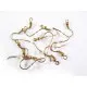 10 Stück Ohrfedern ca. 19x20mm goldfarben mit Stopper - Schmuckzubehör zum Ohrringe selbermachen - Leisure-Beads DIY