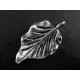 1x mittelgroßer Blatt Anhänger ca. 31x18mm silberfarben Schmuckanhänger - Schmuckzubehör