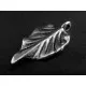 1x mittelgroßer Blatt Anhänger ca. 31x18mm silberfarben Schmuckanhänger - Schmuckzubehör - Leisure-Beads DIY