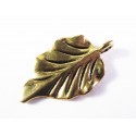 1x Blatt Anhänger 31x18mm goldfarben Schmuckanhänger - Schmuckzubehör