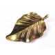 1x mittelgroßer Blatt Anhänger ca. 31x18mm goldfarben Schmuckanhänger - Schmuckzubehör