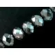 10x Silber geschliffene Kristallglasperlen 6x4mm - Schmuckzubehör - Leisure-Beads DIY