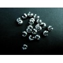 20 silberfarbene Kaschierperlen 4x5mm Cover Crimp Perlen - Schmuckzubehör