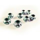 8x dunkel türkis metallic Acryl Perlen 8x6mm Kürbisform Grosslochperle - Acryl Schmuckzubehör