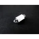 2x sechseckiger Magnetverschluss silberfarben 14x6mm - Schmuckzubehör - Leisure-Beads DIY