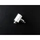 2x sechseckiger Magnetverschluss silberfarben 14x6mm - Schmuckzubehör - Leisure-Beads DIY