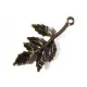 1x Bronzezweig Anhänger ca. 30x16mm bronzefarbener Schmuckanhänger - bronze Schmuckzubehör - Leisure-Beads DIY