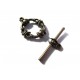 1x bronze Knebelverschluss Ringteil 21x16mm bronzefarbener Toggle - bronze Schmuckzubehör