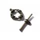1x bronze Knebelverschluss Ringteil 21x16mm bronzefarbener Toggle - bronze Schmuckzubehör - Leisure-Beads DIY
