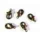 5x großer Karabinerhaken bronzefarben matt 14mm Schmuckverschluss - Schmuckzubehör - Leisure-Beads DIY